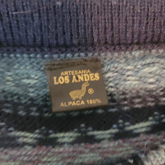 Artesania Los Andes 100% Alpaca Button Up Sweater Women No Size Tag - Picture 4 of 4